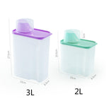 Contenitore portaoggetti in plastica trasparente per detersivo per uso domestico, 2L, 3L