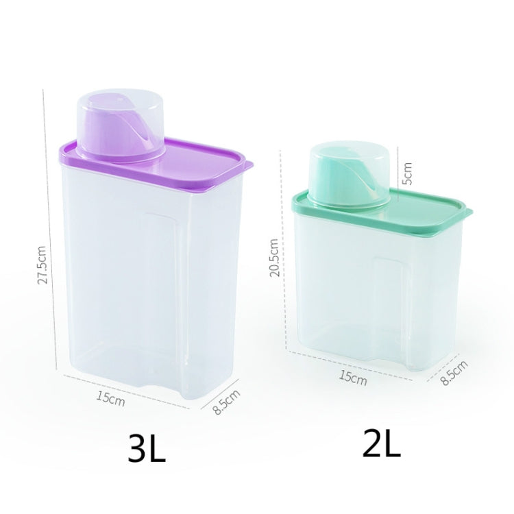 Contenitore portaoggetti in plastica trasparente per detersivo per uso domestico, 2L, 3L