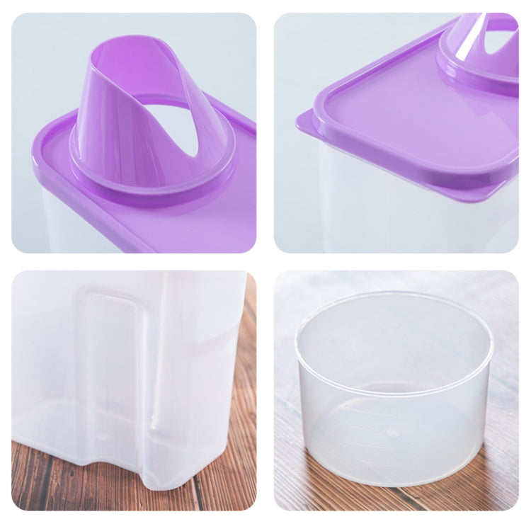 Contenitore portaoggetti in plastica trasparente per detersivo per uso domestico, 2L, 3L