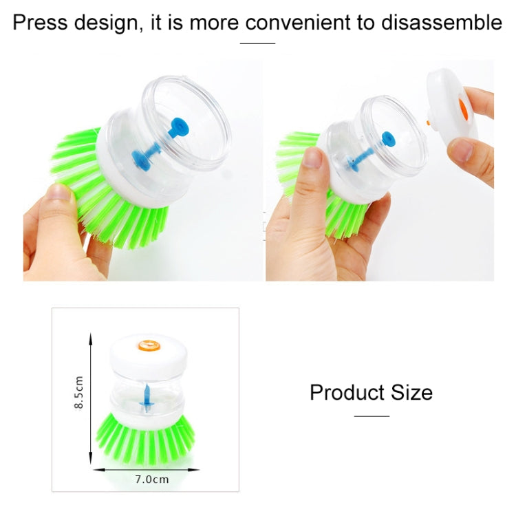 Spazzola per piatti da cucina, 2 pezzi, con dispenser per sapone liquido, Utensils Pot Dish Brush