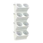 Decorazione interna Pianta da parete Vaso da fiori Soggiorno Balcone Verticale Verde Scatola per piantare Combinazione stereo Vaso sospeso a parete, Dimensioni: 24x14x57 cm, 24x14x57cm(White), 24x14x57cm(Light Green), 24x14x57cm(Dark Green)