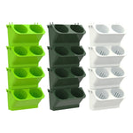 Decorazione interna Pianta da parete Vaso da fiori Soggiorno Balcone Verticale Verde Scatola per piantare Combinazione stereo Vaso sospeso a parete, Dimensioni: 24x14x57 cm, 24x14x57cm(White), 24x14x57cm(Light Green), 24x14x57cm(Dark Green)
