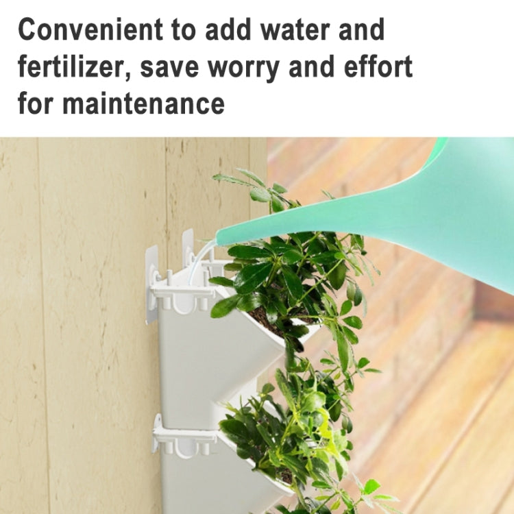 Decorazione interna Pianta da parete Vaso da fiori Soggiorno Balcone Verticale Verde Scatola per piantare Combinazione stereo Vaso sospeso a parete, Dimensioni: 24x14x57 cm, 24x14x57cm(White), 24x14x57cm(Light Green), 24x14x57cm(Dark Green)