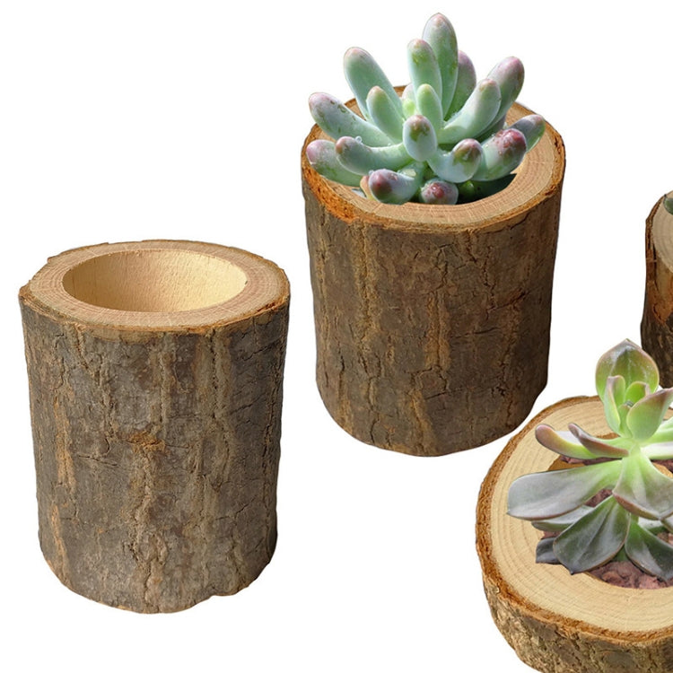 3 pezzi mini tronco naturale rotondo casa ufficio decorazione del giardino vaso di piante grasse portacandele piccolo bonsai decorazione della casa, S, M, L