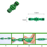 Attrezzo da giardino in plastica con connettore rapido per tubo di prolunga per riparazione ciuccio bidirezionale a 4 punti da 2 pezzi, 2pcs