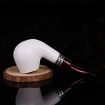 Pipa in resina di schiuma di mare, filtro rimovibile e lavabile, set completo di accessori per fumare la pipa, Meerschaum Resin Pipe