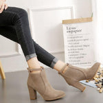 Scarpe da donna Stivali in pelle scamosciata Tacchi alti a punta, 35, 36, 37, 38, 39