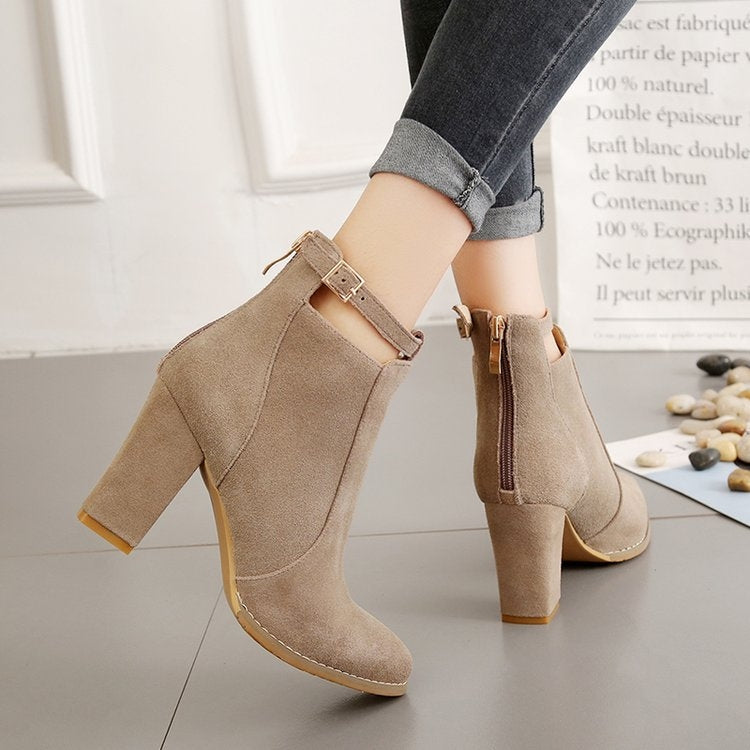 Scarpe da donna Stivali in pelle scamosciata Tacchi alti a punta, 35, 36, 37, 38, 39