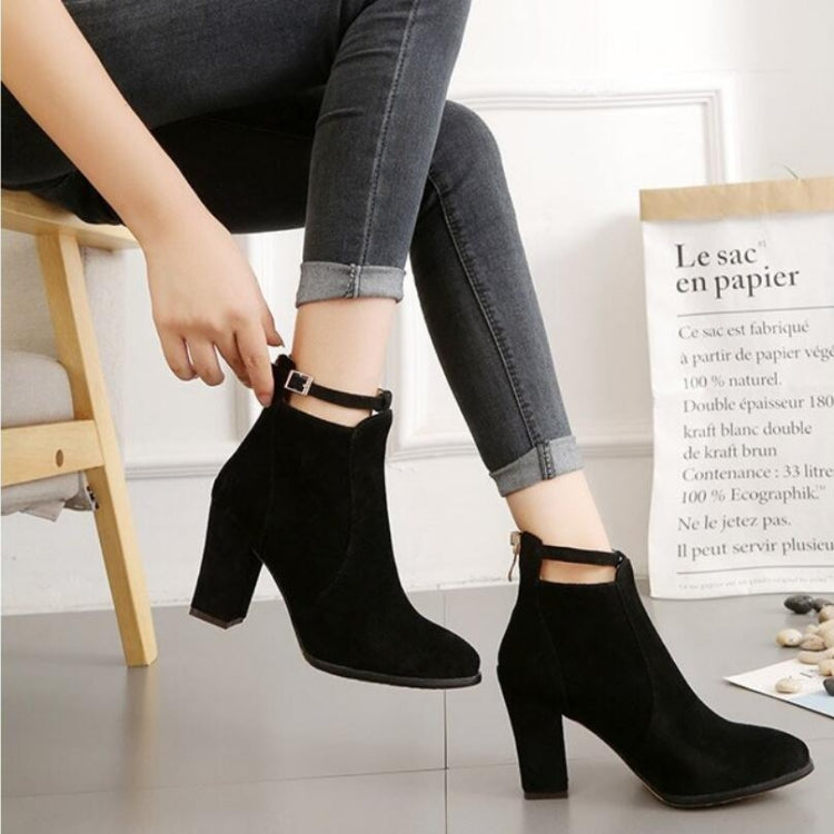 Scarpe da donna Stivali in pelle scamosciata Tacchi alti a punta, 35, 36, 37, 38, 39