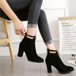 Scarpe da donna Stivali in pelle scamosciata Tacchi alti a punta, 35, 36, 37, 38, 39