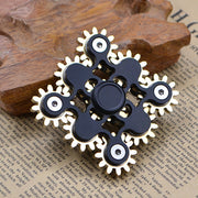 Nove giocattoli di decompressione Fidget Spinner EDC con collegamento a ingranaggi in rame puro, Nine Gear(Black), Nine Gear(Silver)