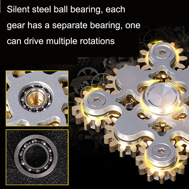 Fidget Spinner Nine Gear in metallo 62x62x20 mm