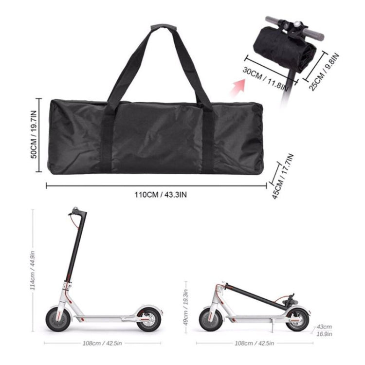Per Xiaomi M365 Scooter elettrico pieghevole Skateboard con cerniera Borsa impermeabile, 8 inch