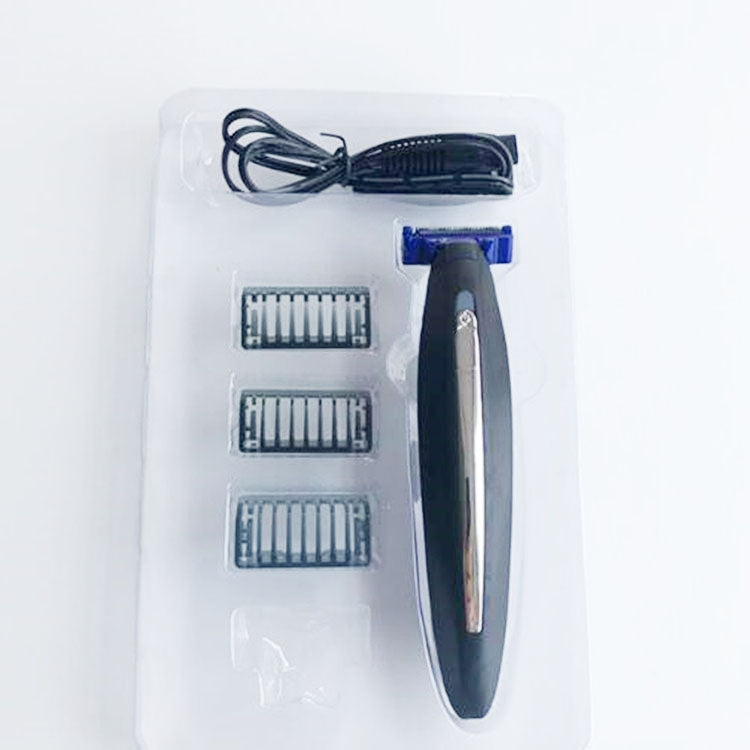 Rasoio elettrico ricaricabile per rasoio da uomo, Black + Blue