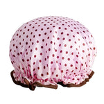 Cappello da bagno spesso impermeabile Copricapo per doccia a doppio strato Forniture per donna Cuffie da doccia, Dimensioni: 28 cm