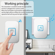 CACAZI A86 Campanello con telecomando per musica elettronica One For One Campanello wireless AC, US Plug, UK Plug, EU Plug