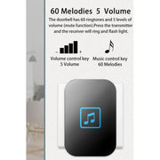 CACAZI A86 Campanello con telecomando per musica elettronica One For One Campanello wireless AC, US Plug, UK Plug, EU Plug
