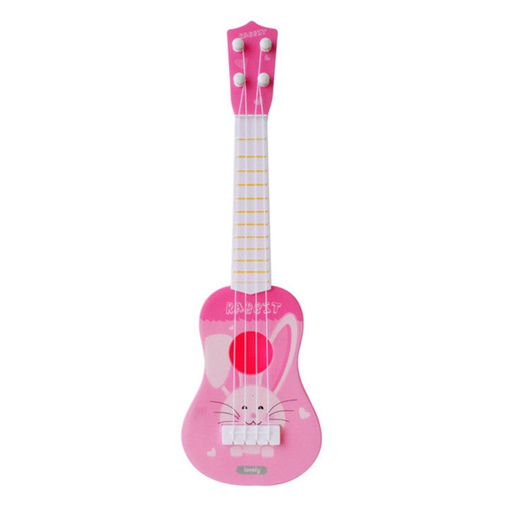 Piccolo strumento musicale di simulazione Mini quattro corde giocabile Ukulele Giocattolo musicale per l'educazione della prima infanzia, Pink Rabbit, Light Blue Zebra, Pink Giraffe, Yellow Dinosaur, Blue Bear