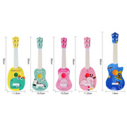 Piccolo strumento musicale di simulazione Mini quattro corde giocabile Ukulele Giocattolo musicale per l'educazione della prima infanzia, Pink Rabbit, Light Blue Zebra, Pink Giraffe, Yellow Dinosaur, Blue Bear