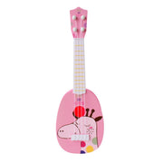 Piccolo strumento musicale di simulazione Mini quattro corde giocabile Ukulele Giocattolo musicale per l'educazione della prima infanzia, Pink Rabbit, Light Blue Zebra, Pink Giraffe, Yellow Dinosaur, Blue Bear