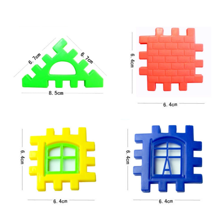 10 set di blocchi di costruzione in plastica educativi per bambini, giocattoli fai da te per la casa (24 pezzi/set), consegna a colori casuale, 10 Sets Blocks