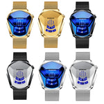 BINBOND Locomotive Concept Watch Orologio da uomo con tecnologia Live Black, Gold Net Belt Full Gold Blue Face, Gold Net Belt Full Gold Gold Face, Black Net Belt Black Steel Blue Face, Black Net Belt Black Steel White Face                              ...