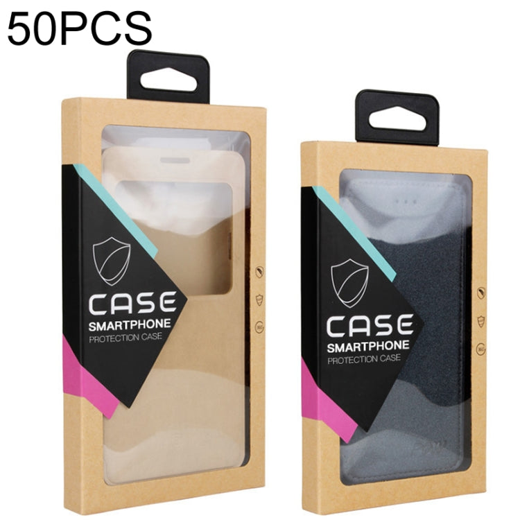 Scatola per imballaggio custodia in pelle per custodia in carta kraft da 50 pezzi, L 5.8-6.7 Inch, S 4.7 Inch