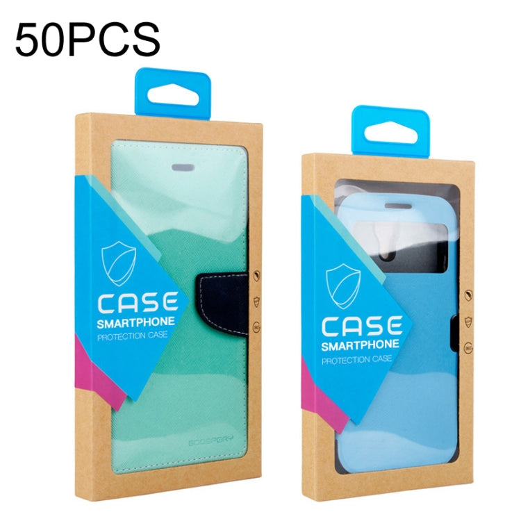 Scatola per imballaggio custodia in pelle per custodia in carta kraft da 50 pezzi, L 5.8-6.7 Inch, S 4.7 Inch