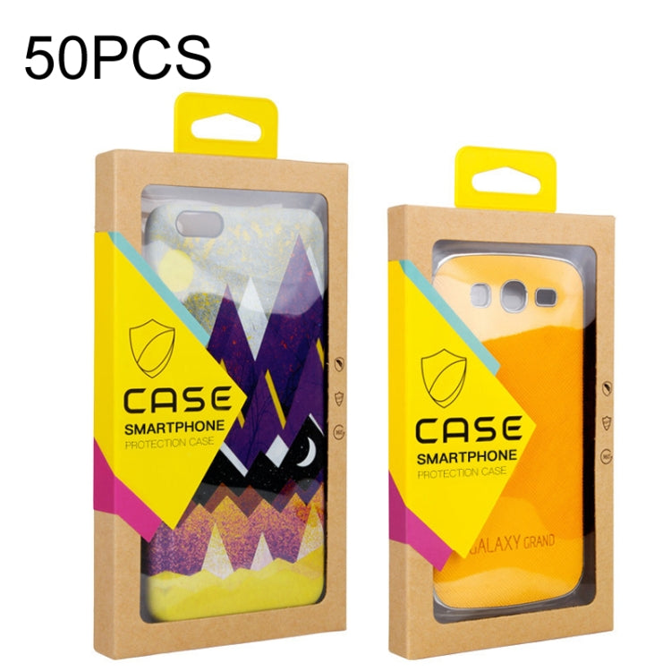 Scatola per imballaggio custodia in pelle per custodia in carta kraft da 50 pezzi, L 5.8-6.7 Inch, S 4.7 Inch