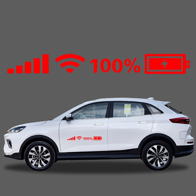 10 adesivi per parabrezza per auto, segnale WiFi, potenza, adesivi per auto, decalcomanie in vinile, L, M, S