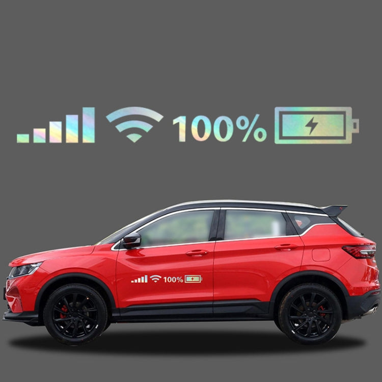 10 adesivi per parabrezza per auto, segnale WiFi, potenza, adesivi per auto, decalcomanie in vinile, L, M, S