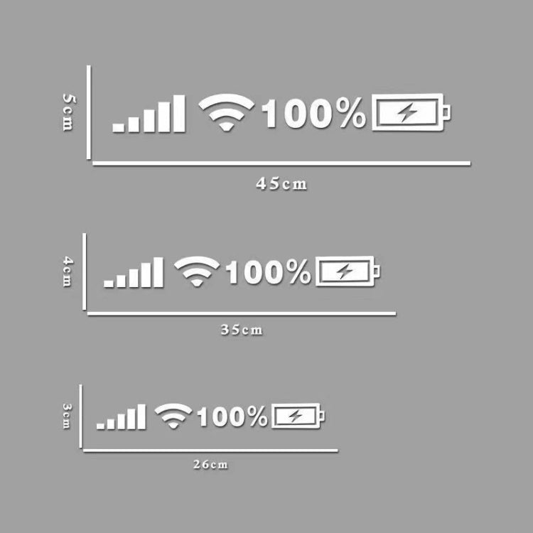 10 adesivi per parabrezza per auto, segnale WiFi, potenza, adesivi per auto, decalcomanie in vinile, L, M, S