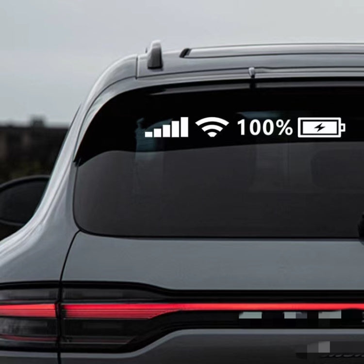 10 adesivi per parabrezza per auto, segnale WiFi, potenza, adesivi per auto, decalcomanie in vinile, L, M, S
