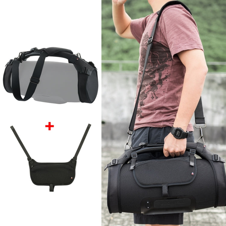 Custodia con tracolla singola per altoparlante Bluetooth + set di borse per telefono per JBL Boombox 1/2, Case + Phone Bag Black