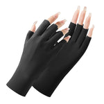 2 paia di guanti da donna per protezione solare, guanti in seta di ghiaccio con mezze dita, stile:, Cent Finger, Linked Finger