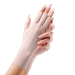 2 paia di guanti da donna per protezione solare, guanti in seta di ghiaccio con mezze dita, stile:, Cent Finger, Linked Finger