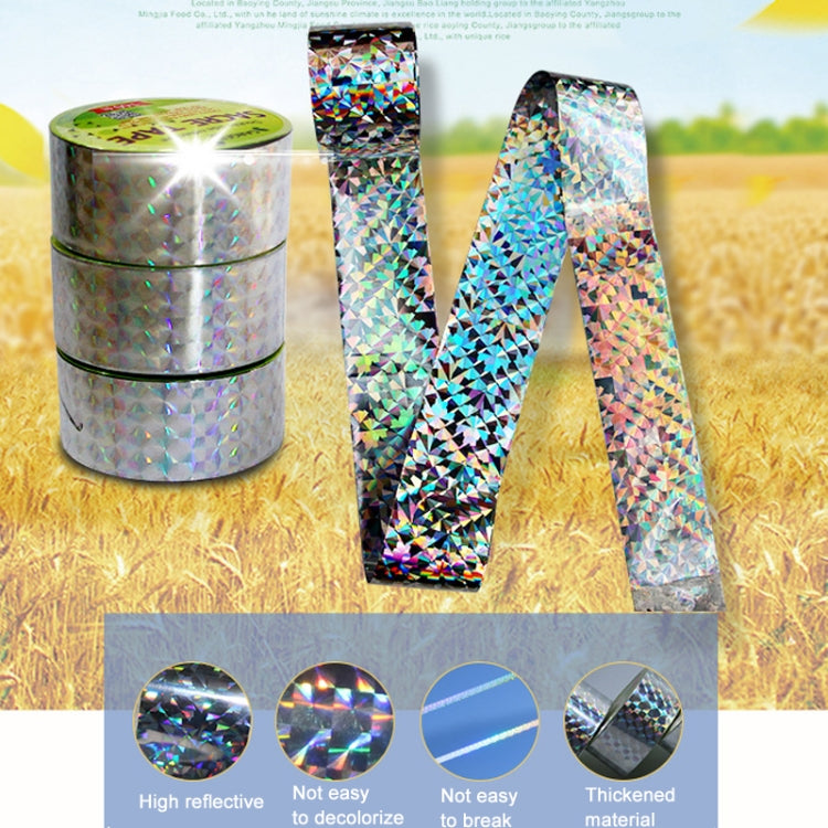 Nastro repellente per uccelli biadesivo Nastro anti-uccelli Nastro riflettente lampeggiante per uccelli, 2.4 x 100m, 4.8 x 50m, 4.8 x 80m, 4.8 x 110m