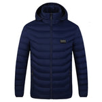 Giacca termica invernale riscaldata elettrica USB, 19 Zone 4 Control Blue XXXXXL, 19 Zone 4 Control Black XXXXXL, 19 Zone 4 Control Blue XXXXXXL, 19 Zone 4 Control Black XXXXXXL