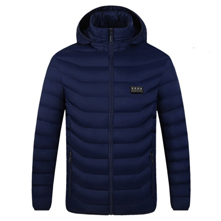 Giacca termica invernale riscaldata elettrica USB, 19 Zone 4 Control Blue XXXXXL, 19 Zone 4 Control Black XXXXXL, 19 Zone 4 Control Blue XXXXXXL, 19 Zone 4 Control Black XXXXXXL