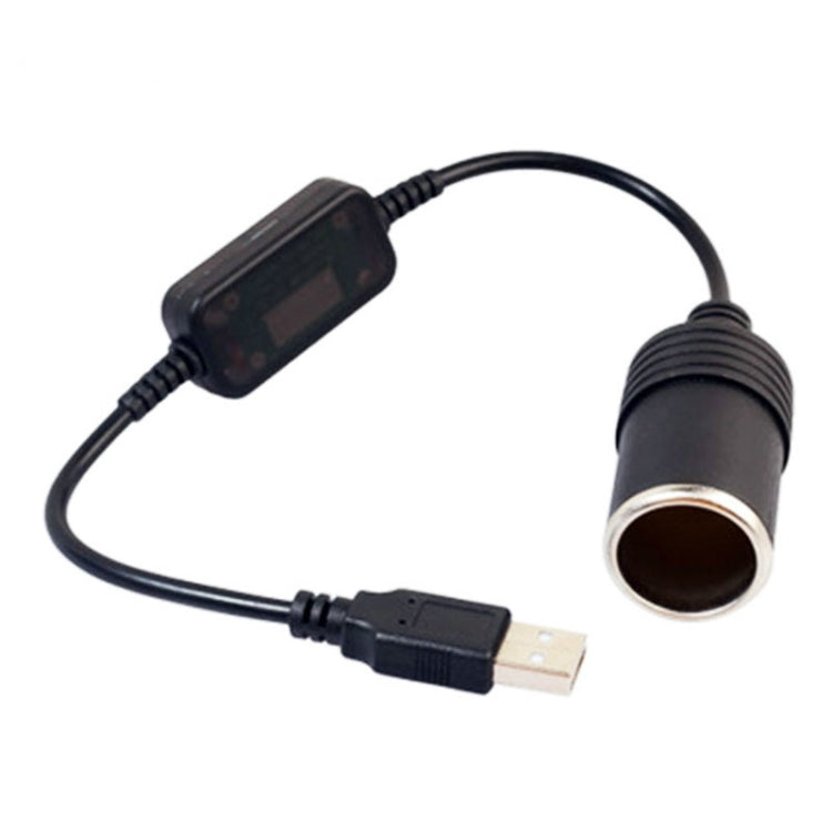 Adattatore convertitore per auto Controller cablato Presa da USB a accendisigari Cavo adattatore di alimentazione boost da 5 V a 12 V, 30cm USB