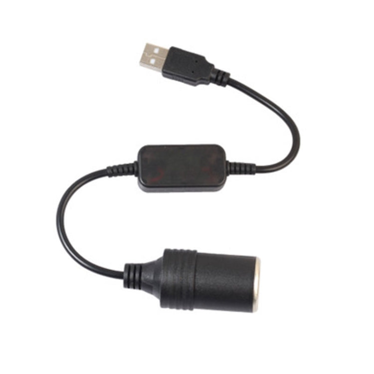 Adattatore convertitore per auto Controller cablato Presa da USB a accendisigari Cavo adattatore di alimentazione boost da 5 V a 12 V, 30cm USB