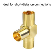 Adattatore cavo coassiale per connettore TV maschio a 2x femmina, TV Male to 2x Female