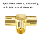 Adattatore cavo coassiale per connettore TV maschio a 2x femmina, TV Male to 2x Female