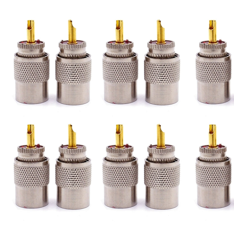 Connettore per antenna UHF maschio PL259 da 10 pezzi RG8 / RG58, UHF Male