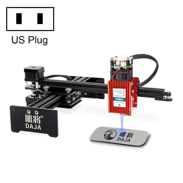 Macchina per incisione laser portatile piccola automatica CNC DAJA D2 15W in acciaio inossidabile, D2 15W EU Plug, D2 15W US Plug