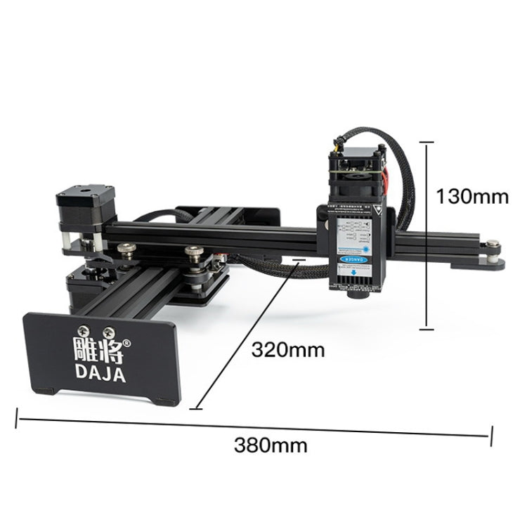 Macchina per incisione laser portatile piccola automatica CNC DAJA D2 15W in acciaio inossidabile, D2 15W EU Plug, D2 15W US Plug