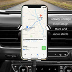 650 Supporto per navigazione con presa d'aria con staffa a gravità per telefono cellulare montato su veicolo, Silver, Black, Paste Silver, Paste Black