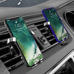 650 Supporto per navigazione con presa d'aria con staffa a gravità per telefono cellulare montato su veicolo, Silver, Black, Paste Silver, Paste Black