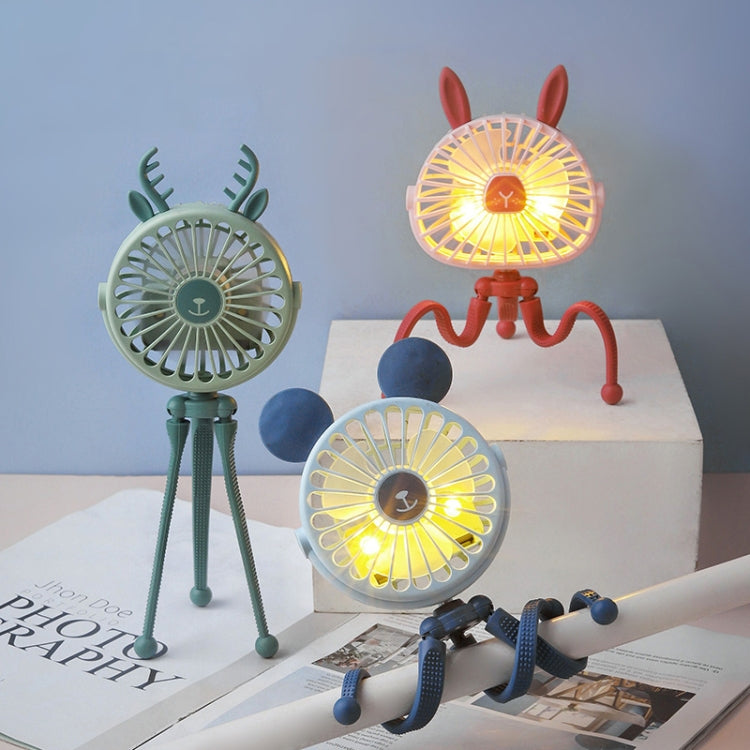 Mini Octopus Night Light Fan Bambini Carine Carrozzina Ventilatore di ricarica USB portatile Consegna colore in stile casuale