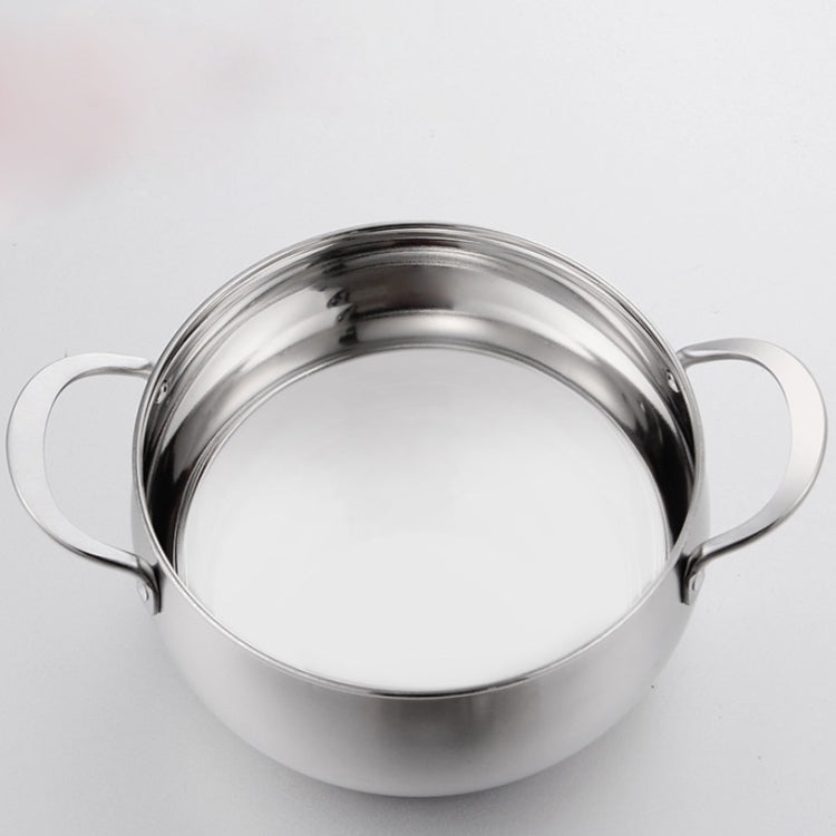 Pentola per zuppa extra spessa di grande capacità a forma di tamburo in acciaio inossidabile Si Gang da 24 cm, 24 CM